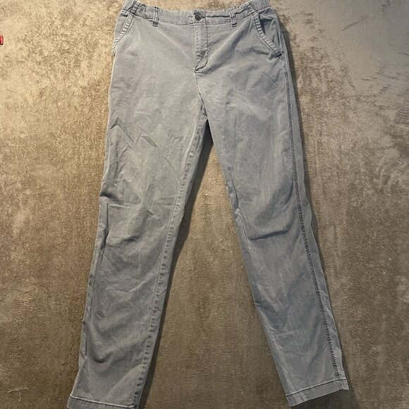 Old Navy Pants Womens Large Tall Gray Chino Stretch Straight Leg Casual Minimal - Picture 1 of 6